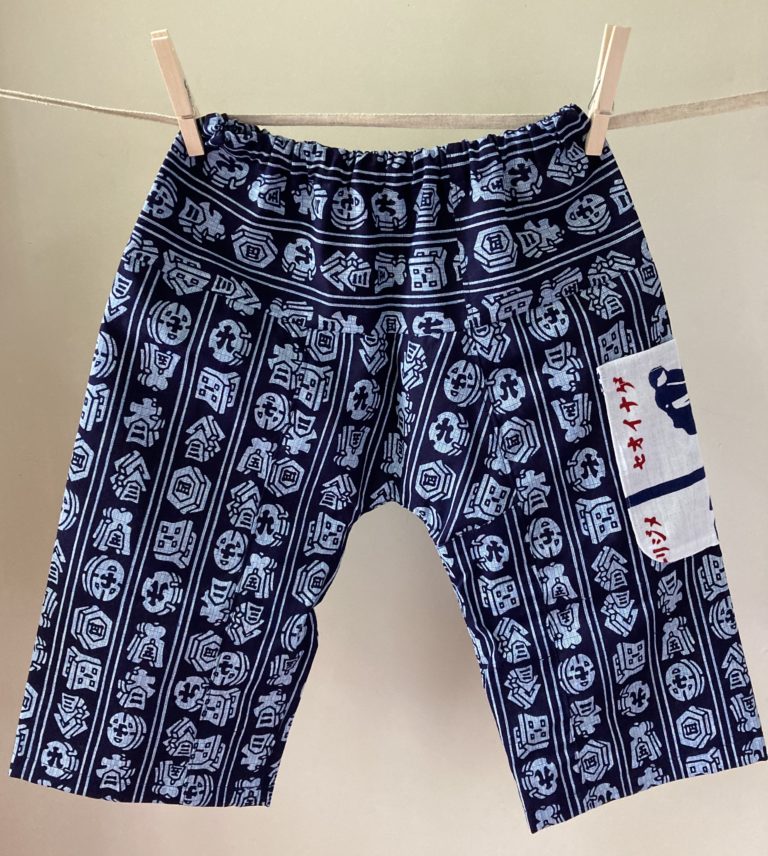 Kid's pants-2pocket Shorts(batik) キッズ・ショートパンツ（ポケット 