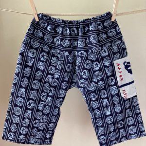 Kid’s pants-Yukata(Japanese indigo batik)　　キッズ・パンツ（ゆかた生地）